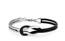 Load image into Gallery viewer, Infinity Knot Bangle Bracelet Two Tone