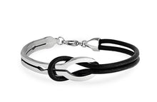Load image into Gallery viewer, Infinity Knot Bangle Bracelet Two Tone