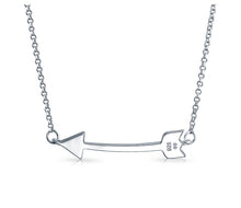Load image into Gallery viewer, Arrow Necklace with Ocean Blue