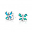 Load image into Gallery viewer, Ocean Blue Butterfly Earrings