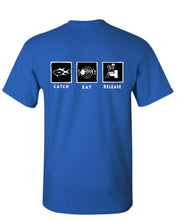 Load image into Gallery viewer, Soft Style Catch Eat Release Novelty T-shirt