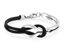 Load image into Gallery viewer, Infinity Knot Bangle Bracelet Two Tone