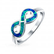 Load image into Gallery viewer, Ocean Blue Infinity Ring