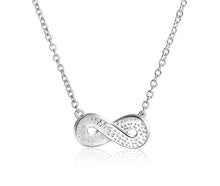 Load image into Gallery viewer, Ocean Blue Opal Infinity Necklace