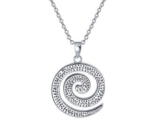 Load image into Gallery viewer, Spiral Ocean Blue Charm Necklace