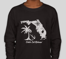 Load image into Gallery viewer, Youth Long Sleeve FL Destination Design T-shirt