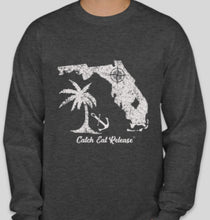 Load image into Gallery viewer, Long Sleeve FL Destination Design Catch Eat Release T-shirt