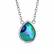 Sterling Silver Small Abalone Necklace