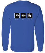 Load image into Gallery viewer, Catch Eat Release Novelty Long Sleeve T-Shirt