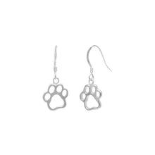 Load image into Gallery viewer, Sterling Silver Paw Earrings