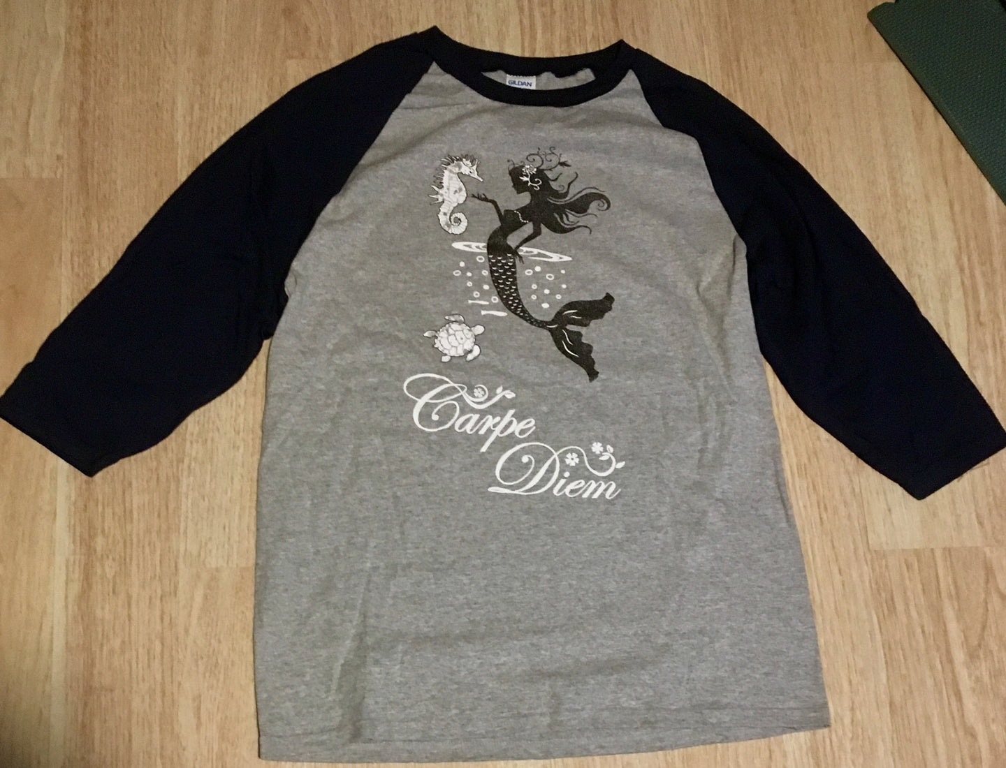 Raglan Shirt Glistening Mermaid Design