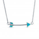 Load image into Gallery viewer, Arrow Necklace with Ocean Blue