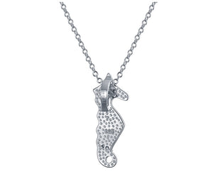 Sterling Silver Seahorse Pendant Necklace