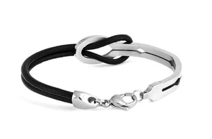 Infinity Knot Bangle Bracelet Two Tone