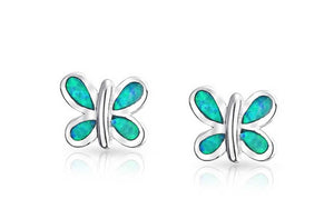 Ocean Blue Butterfly Earrings