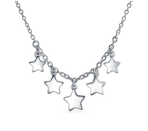 Star Dangle Sterling Silver Necklace