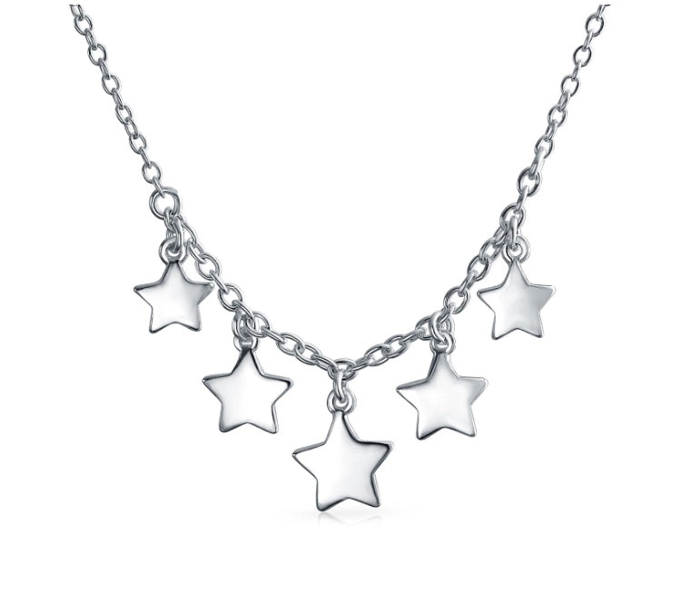 Star Dangle Sterling Silver Necklace