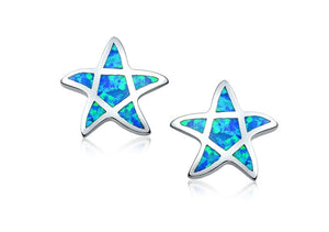 Starfish Ocean Blue Earrings