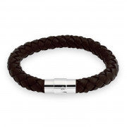 Leather Cord Stainless Steel Bracelet
