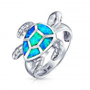 Load image into Gallery viewer, Ocean Blue Sea Turtle Ring