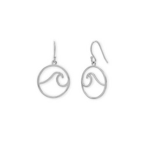 Wave Outline Dangle Earrings