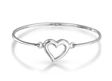 Load image into Gallery viewer, Heart Bangle Bracelet
