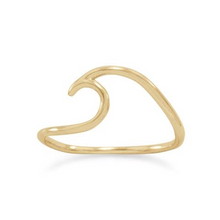 Load image into Gallery viewer, Gold Beach Wave Ring