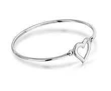 Load image into Gallery viewer, Heart Bangle Bracelet