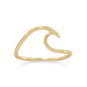 Gold Beach Wave Ring