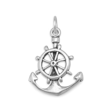 Sterling Silver Anchor Mariners Cross Charm