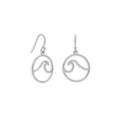 Wave Outline Dangle Earrings